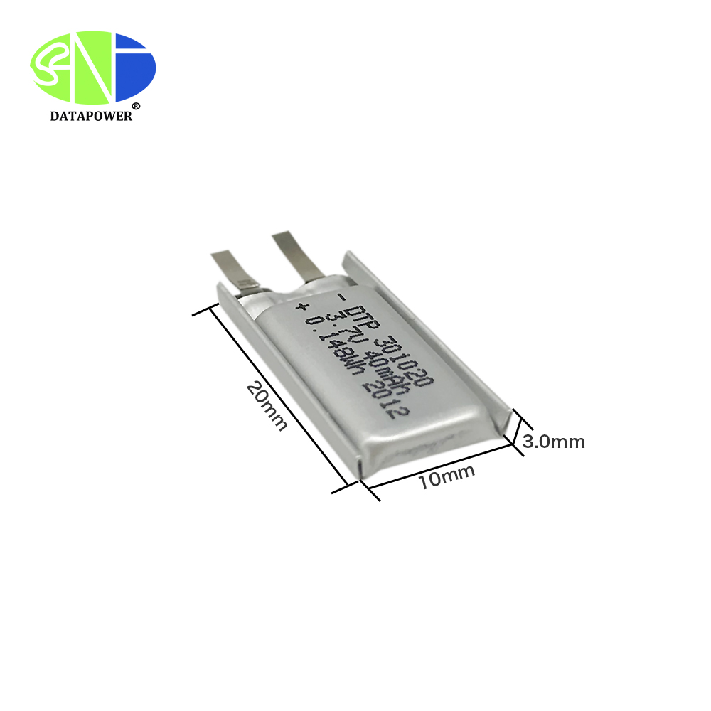 301020 lithium polymer battery 40mAh 0.148Wh 