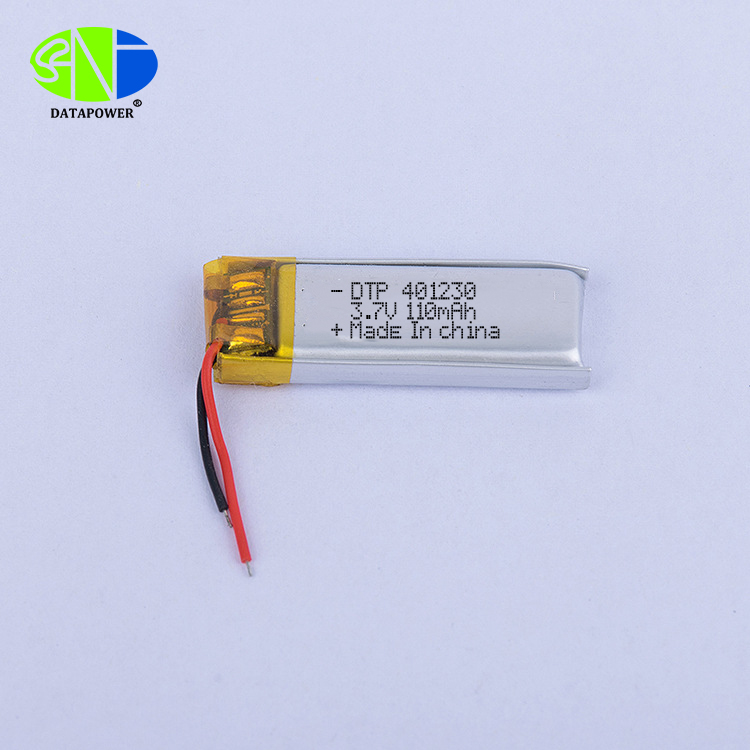 3.7v 110mAh Lithium polymer battery 401230 for bluetooth earphone