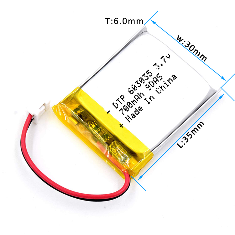 Lithium polymer battery DTP603035 3.7V 700mAh rechargeable lipo electrical batteries battery 