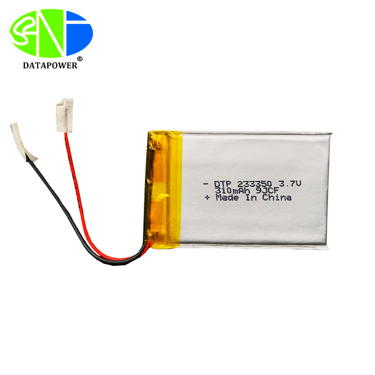 Very Thin Pouch Battery DTP233350 3.7V 310mAh Lithium Ion Polymer Battery