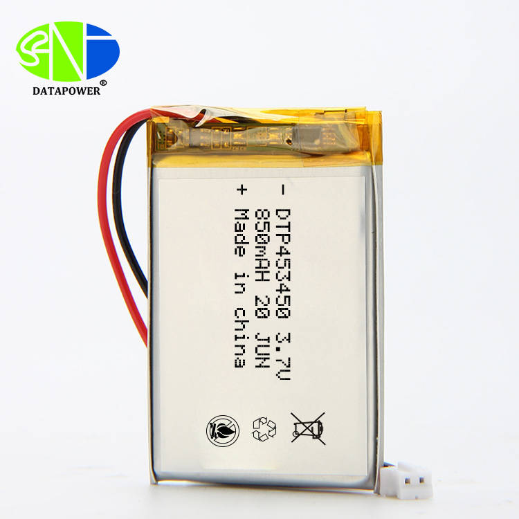 Rechargeable lithium polymer batteries DTP453450 3.7V 850mAh lipo battery with OEM service