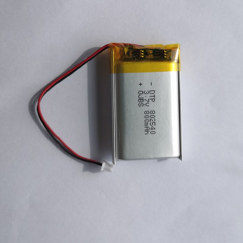 Hot sale DTP802540 3.7v 800mAh lithium rechargeable lipo polymer battery for electronic products