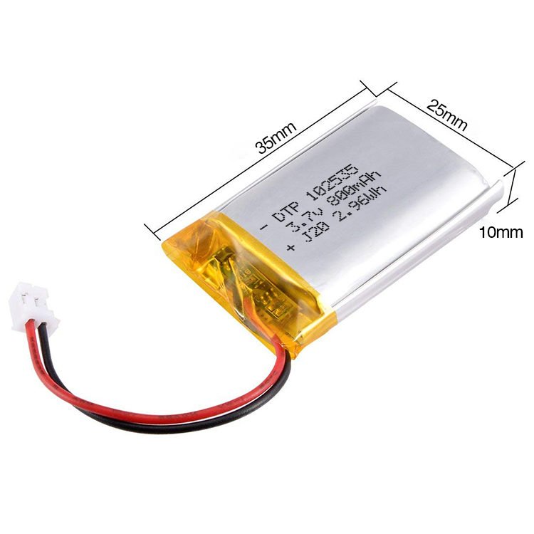 DTP102535 3.7v 800mAh lipo rechargeable li-polymer battery for digital products