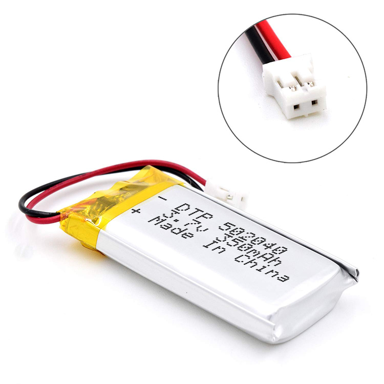 Long Cycle Life DTP502040 3.7V 350mAh Rechargeable Lithium Polymer Battery