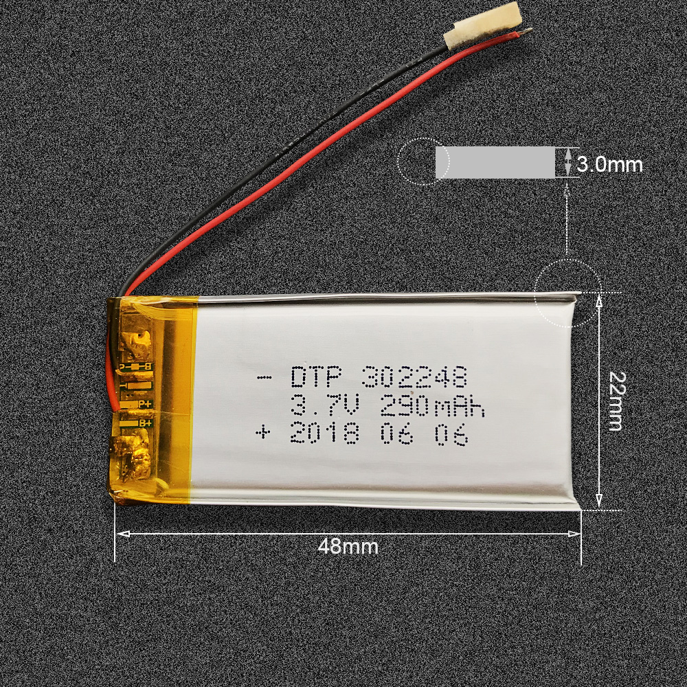 Lithium Ion Polymer Battery - 3.7V 290mAh