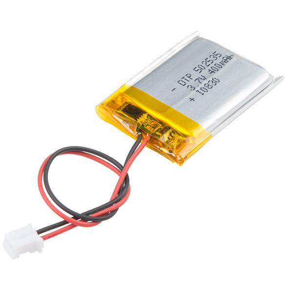 DTP502535 3.7v 400mah rechargeable lithium polymer battery with KC