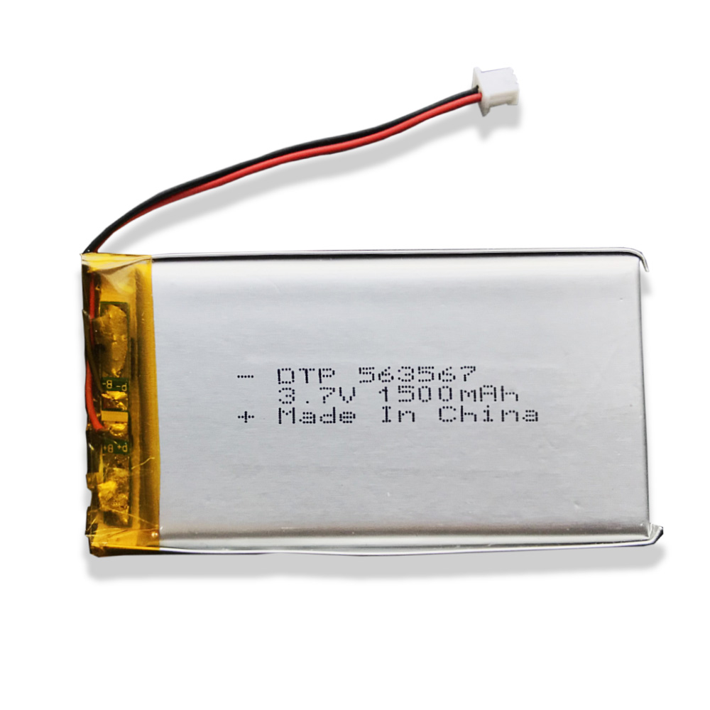  KC Approved DTP 563567 3.7V 1500mAh Lithium Ion Polymer Battery with PCB and Connector