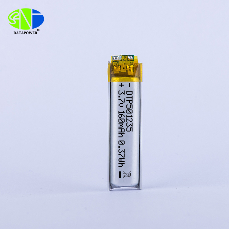 3.7V 160mAh Small Lithium ion polymer battery 501235 for bluetooth 