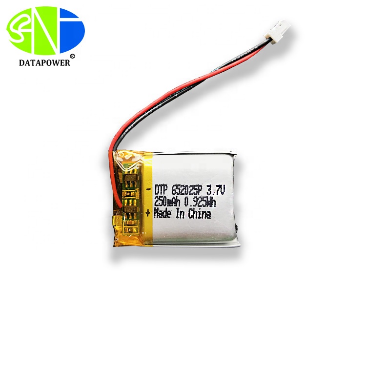 652025 3.7V 250mAh lithium ion polymer battery