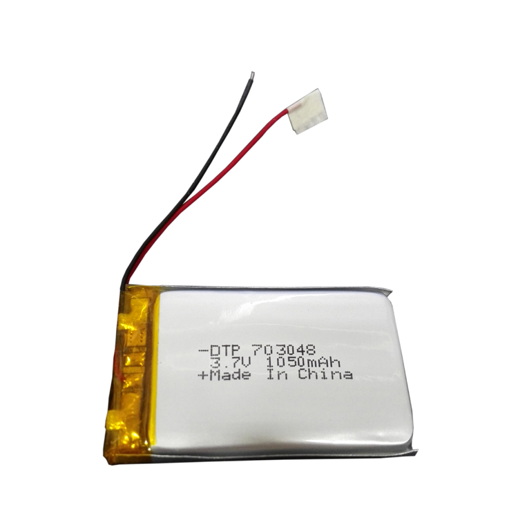 CE 3.7V 1000mah li polymer rechargeable square battery 703048 with KC