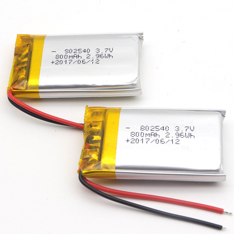 Hot sale DTP802540 3.7v 800mAh lithium rechargeable lipo polymer battery for electronic products