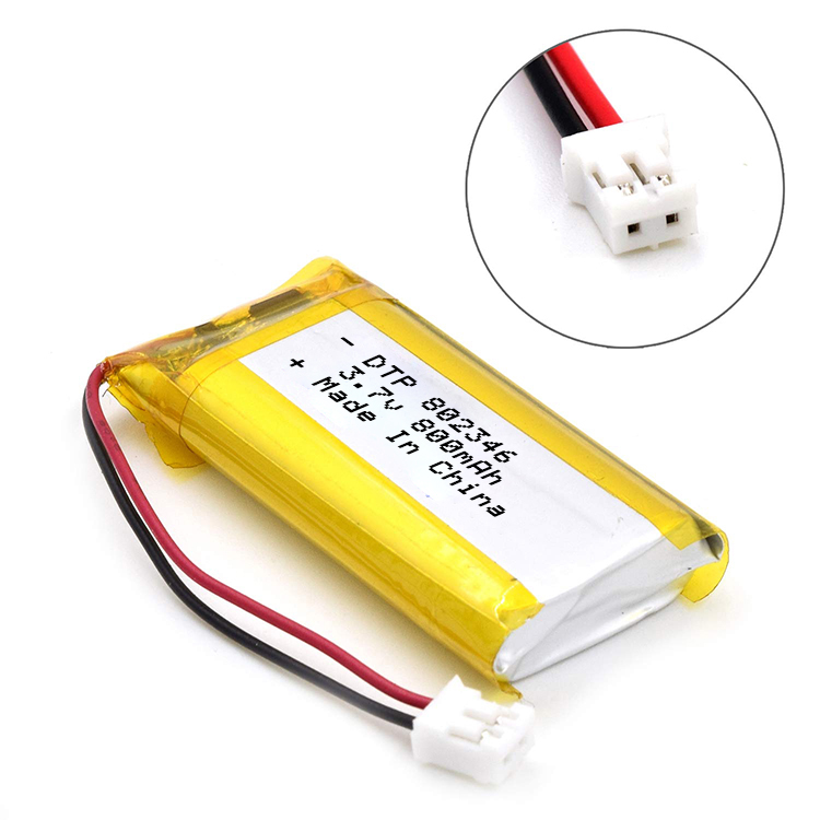 Wholesale stock lithoum batteries DTP802346 3.7V 800mAh lipo rechargeable battery