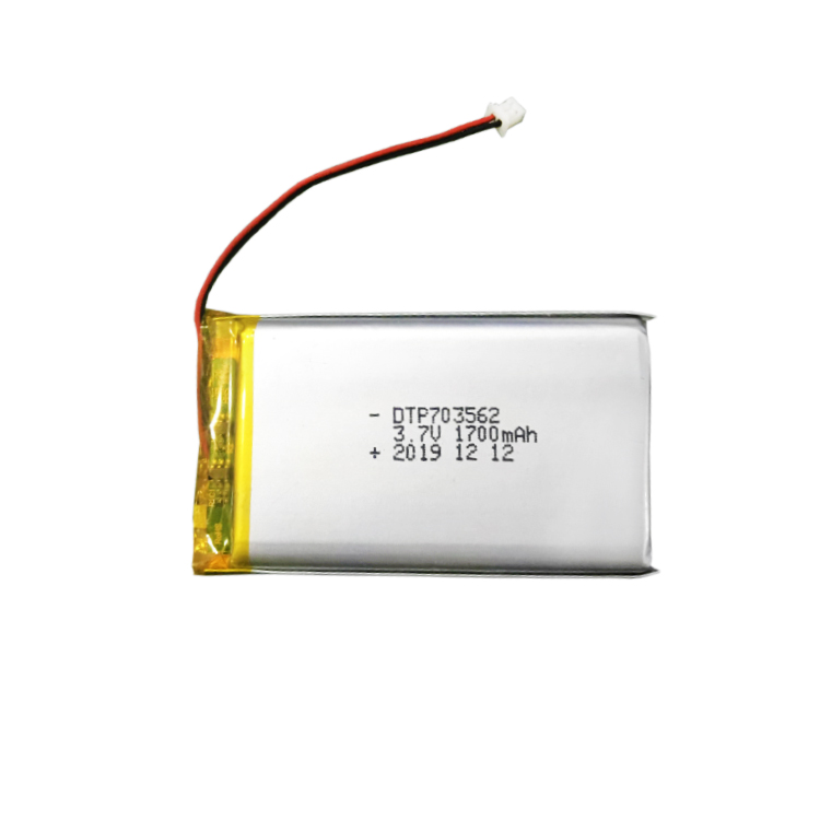 Safe Lipo battery 703562 3.7V 1700mAh 5.55wh Rechargeable Lithium Polymer Battery for drone