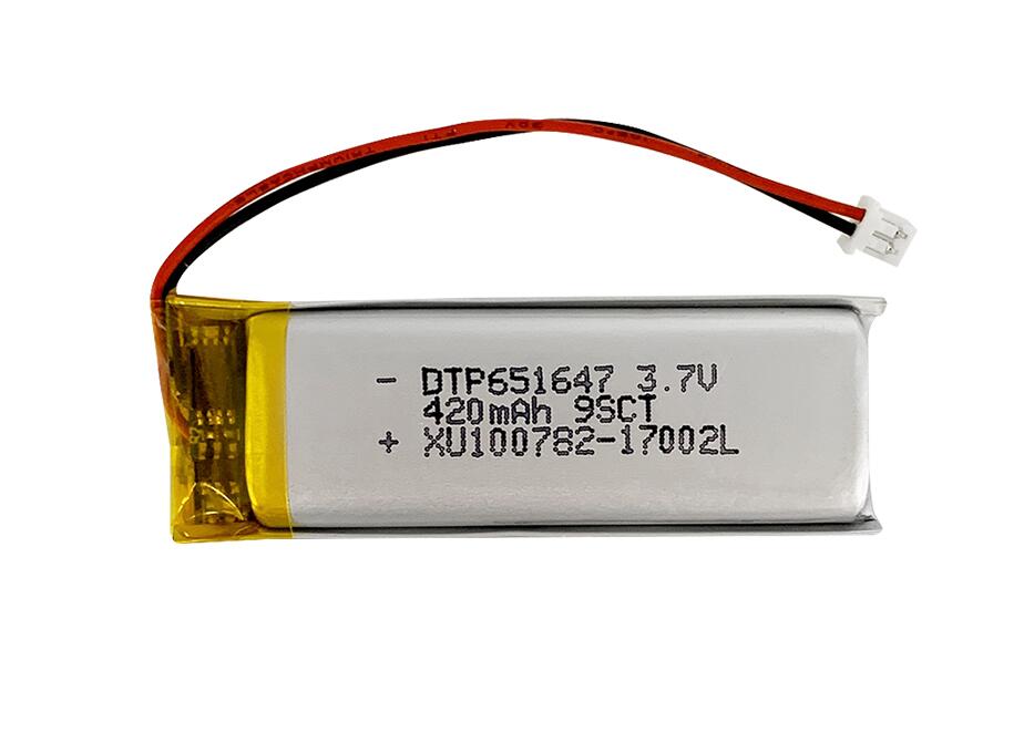 651647 3.7v 420mah KC approved lipo lithium battery for headphone