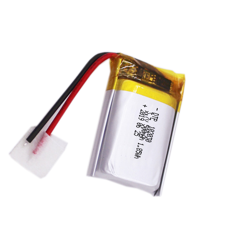 Lithium polymer DTP102030 3.7V 500mAh battery with Molex connector