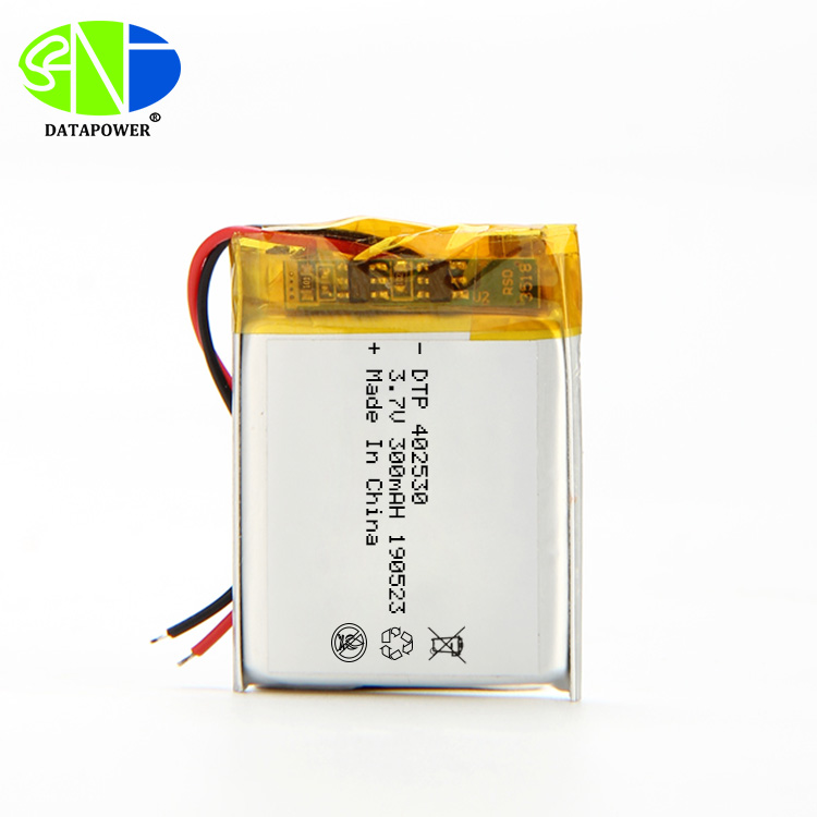 DTP402530 3.7V 300mAh Li-ion Polymer Rechargeable Battery