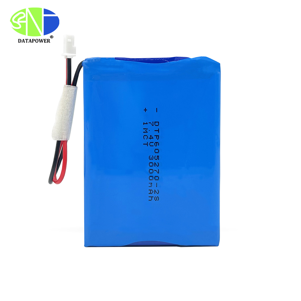 Customized rechargeable flat polymer li-ion battery 7.4v 3000mAh