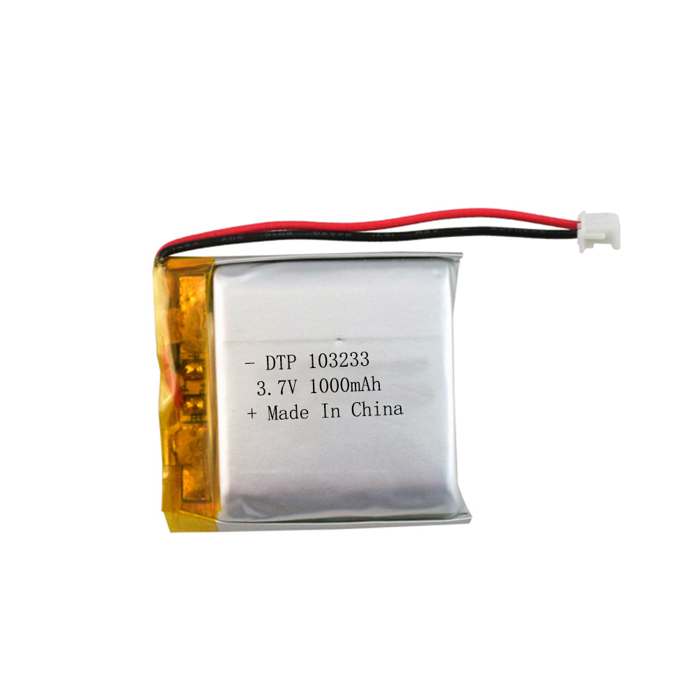 li-polymer li-po battery battery 103233 3.7v 1000mah rechargeable li-ion battery
