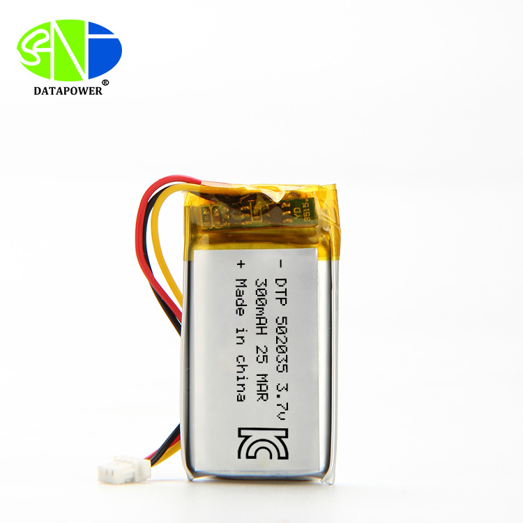DTP502035 3.7V 300mAh Rechargeable Litihium-ion Polymer Battery