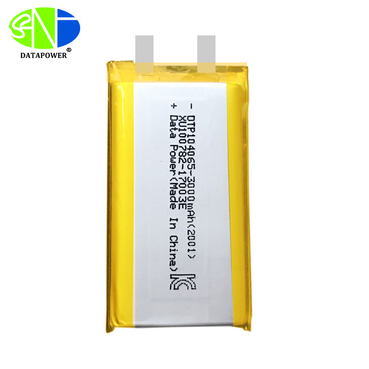 DTP104065 3.7V 3000mAh lipo polymer battery cell in stock