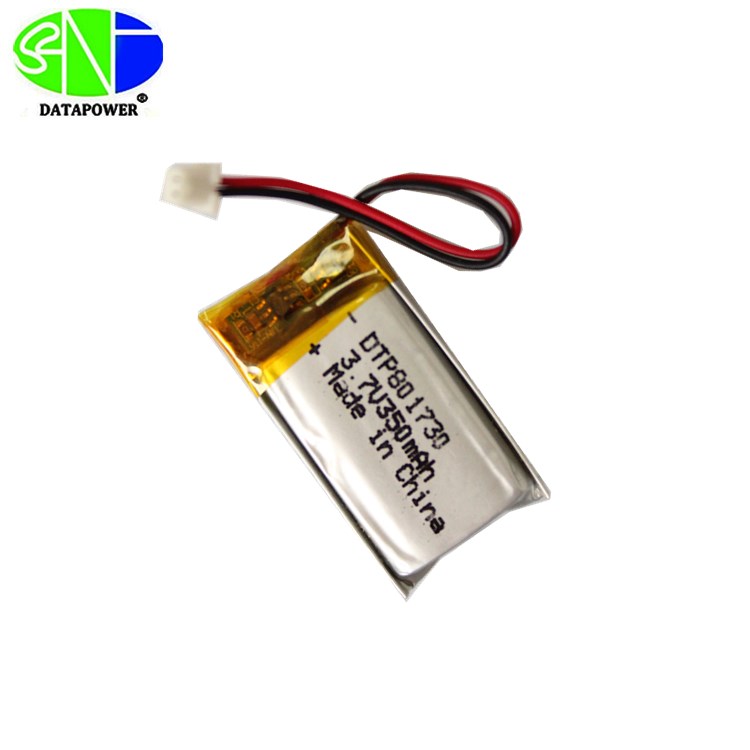 DTP801730 3.7V 350mAh Rechargeable Lithium Polymer Battery