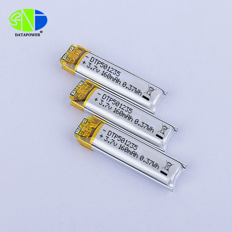 3.7V 160mAh Small Lithium ion polymer battery 501235 for bluetooth 