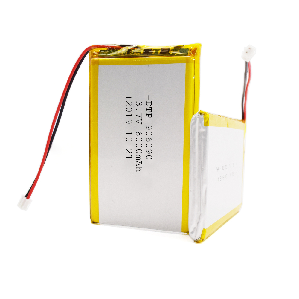 Customized DTP906090 3.7v 6000mah lithium polymer battery for microphone