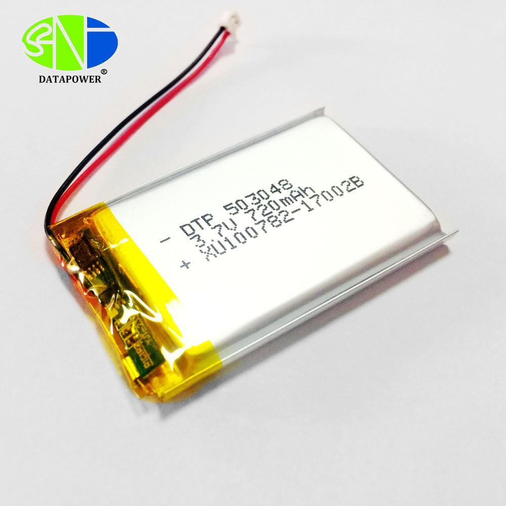 Lithium polymer batteryDTP503048 3.7V 720mAh rechargeable lipo battery with KC certificate