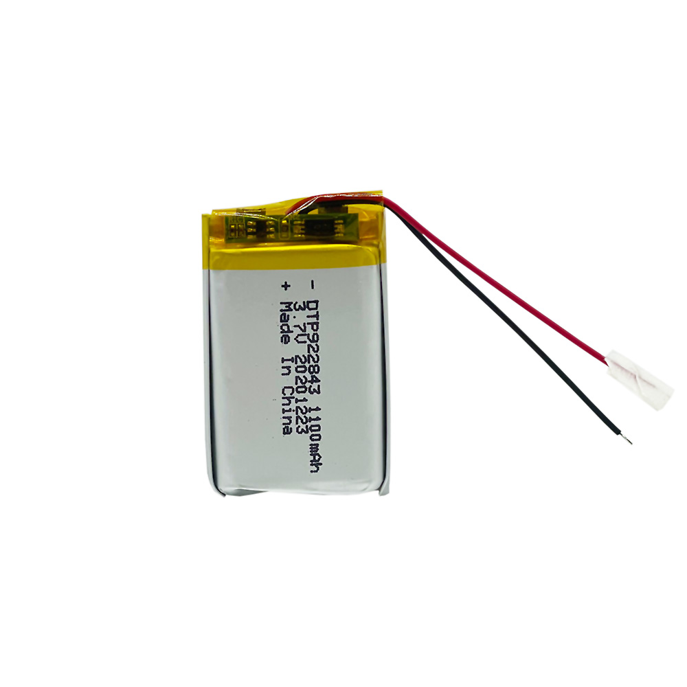 CE approved rechargeable 922843 3.7V lipo battery 1100mah