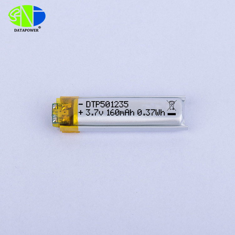 3.7V 160mAh Small Lithium ion polymer battery 501235 for bluetooth 