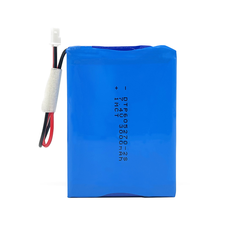 Customized rechargeable flat polymer li-ion battery 7.4v 3000mAh