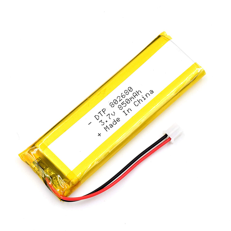 Factory manufacturer DTP802680 3.7V 850mAh rechargeable lipo polymer battery