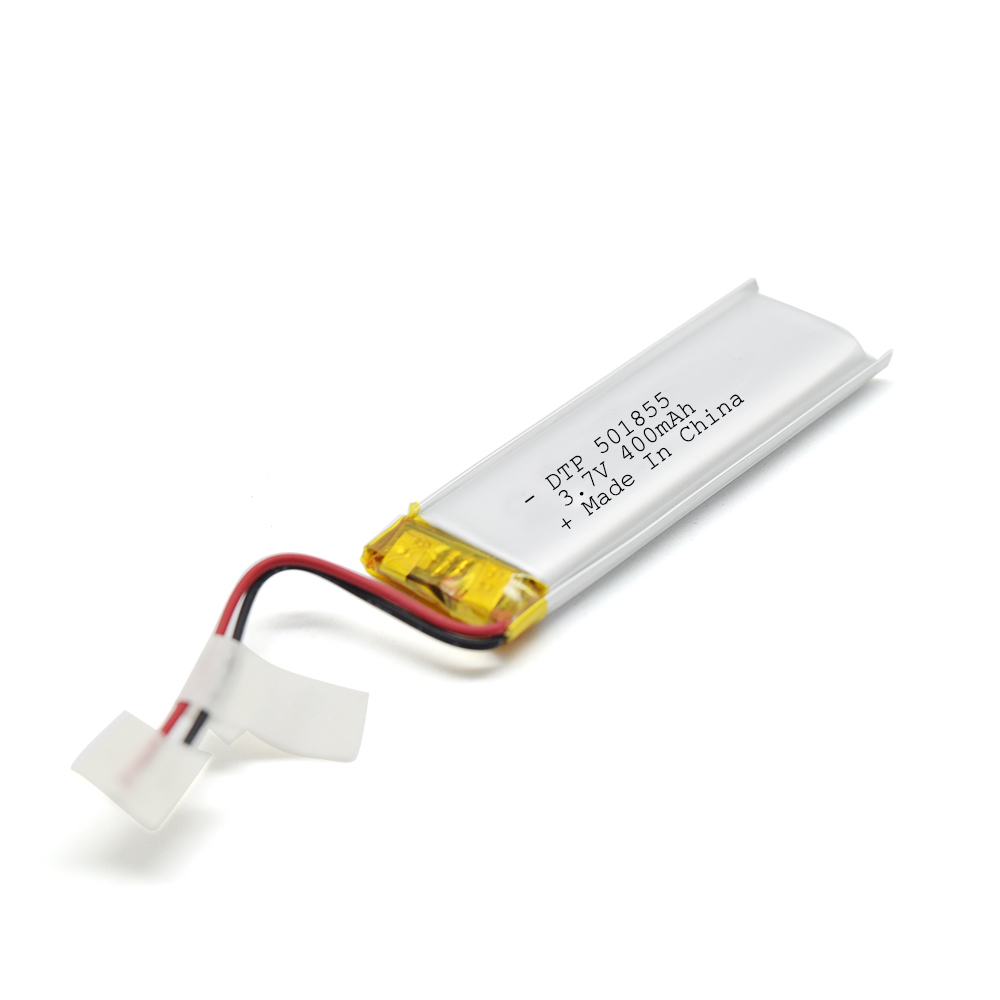 501855 3.7v 400mah pouch cell lithium ion lipo battery