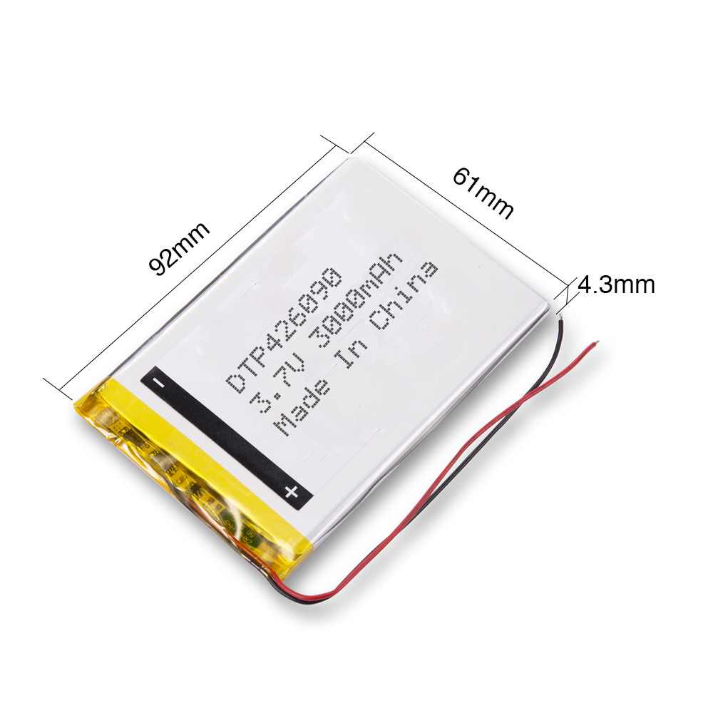 Customized Rechargeable 3.7V 3000mAh 426090 Lipo Battery with CE ROHS Approved