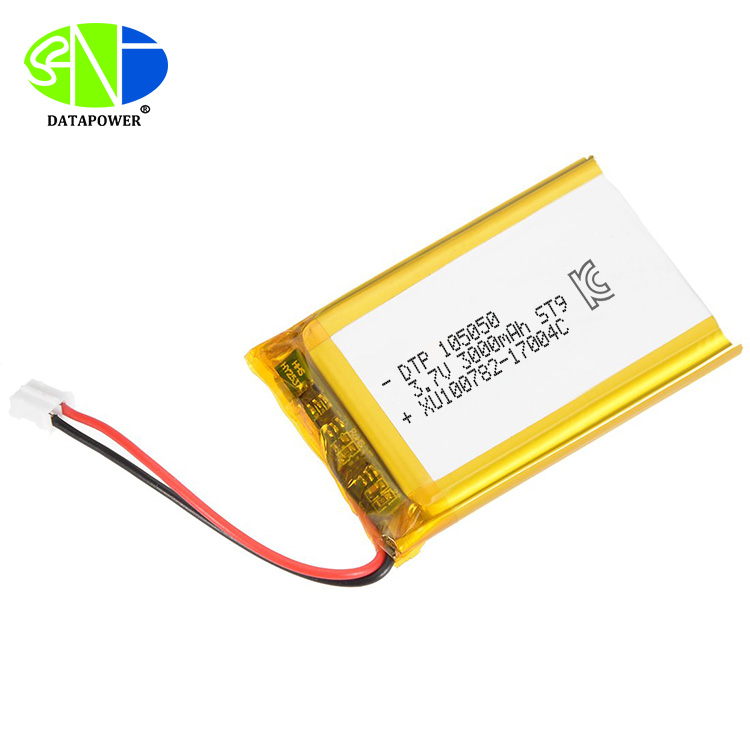 China manufacturer OEM 3.7v li-ion polymer battery 3000mAh DTP105050 lipo battery