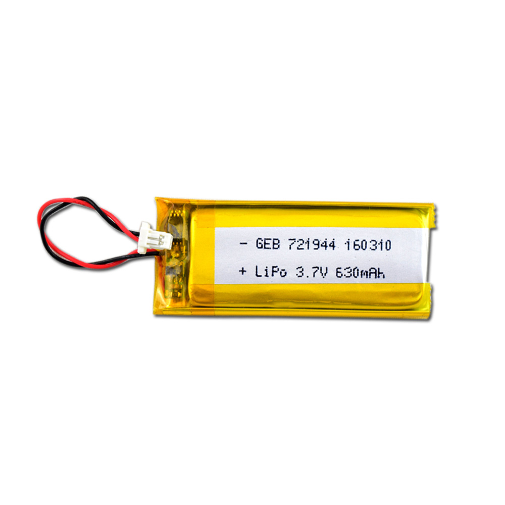 3.7V 630mAh lipo battery cell 721944 lithium li-ion polymer lipo battery