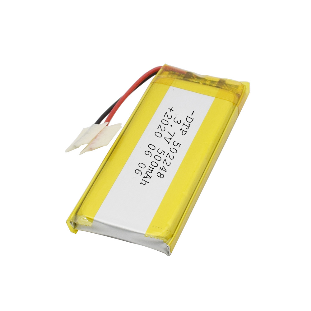Flat lithium battery 502248 3.7v li-polymer battery 500mah lipo battery
