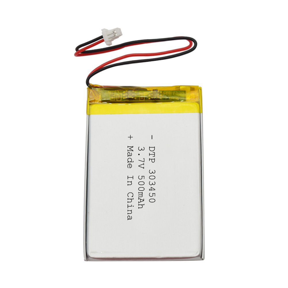3mm thickness 303450 3.7v 500mah 1.85wh lithium polymer battery