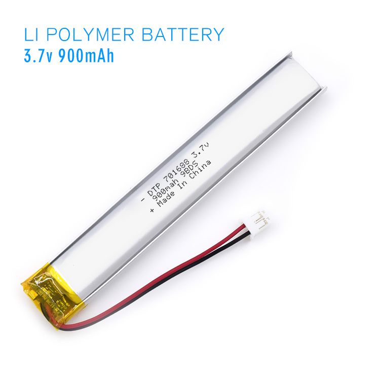Long cycle lipo battery DTP701688 3.7V 900mAh lithium polymer battery on sale
