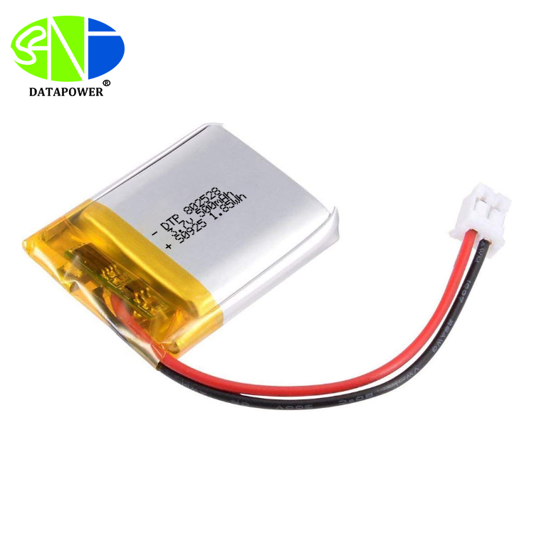 hot selling battery 3.7V DTP802528 rechargeable 500mAh battery lipo