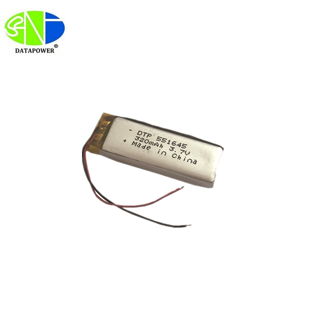DTP551645 3.7V 320mAh Customized Li-polymer Battery with PCB and Lead Wires