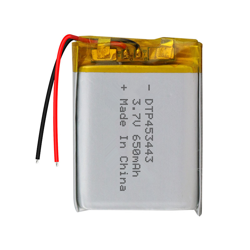 3.7v 2.405wh lithium polymer battery 650mah DTP453443 cell