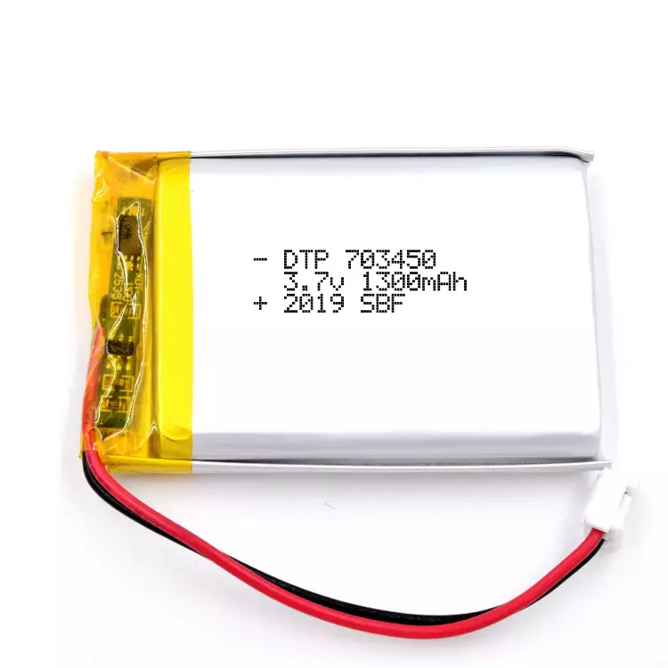Lithium ion polymer 703450 rechargeable li polymer lipo battery 3.7v 1300mah with PCB