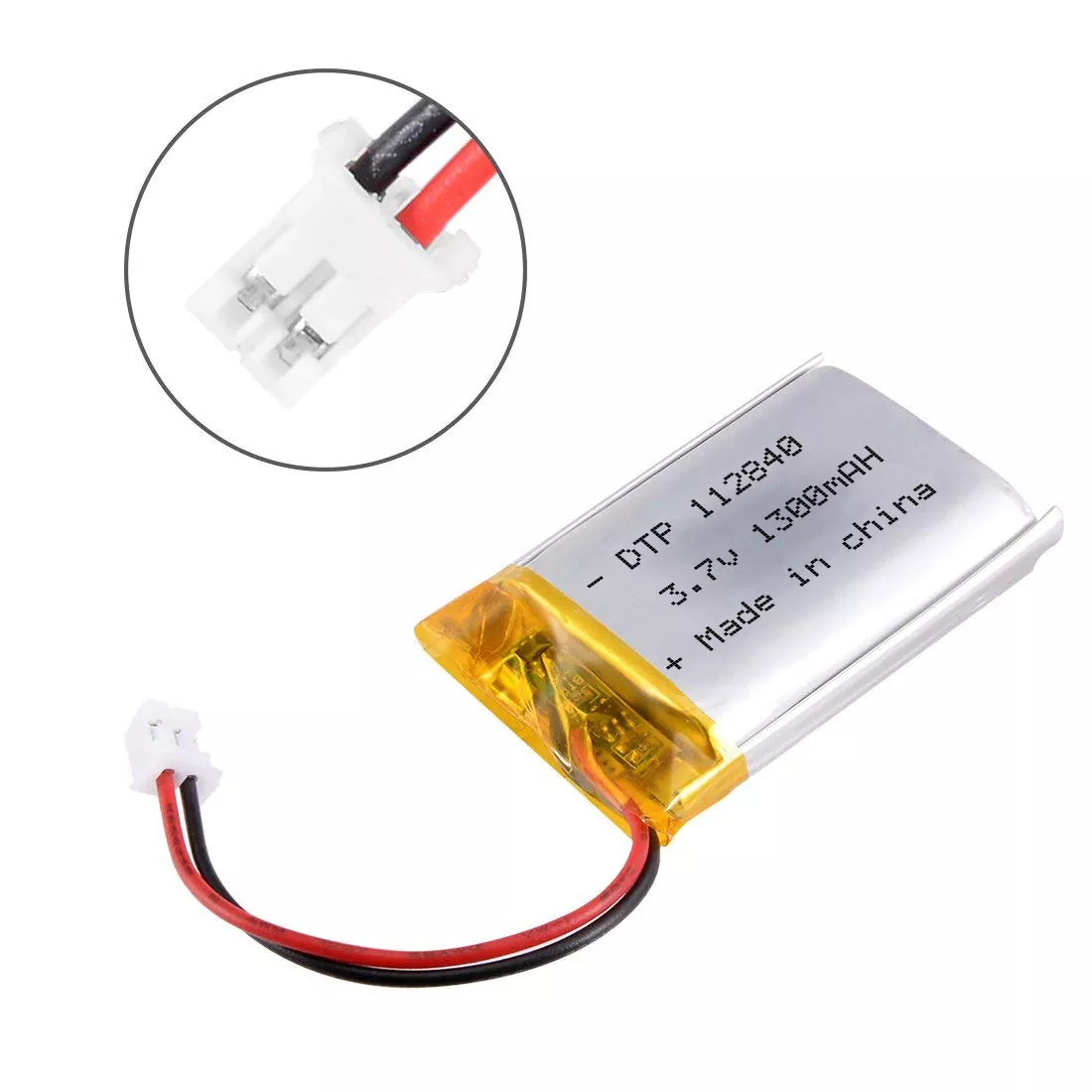 Rechargeable lithium ion battery DTP 112840 1300mah 3.7v li polymer battery for electronic equipment
