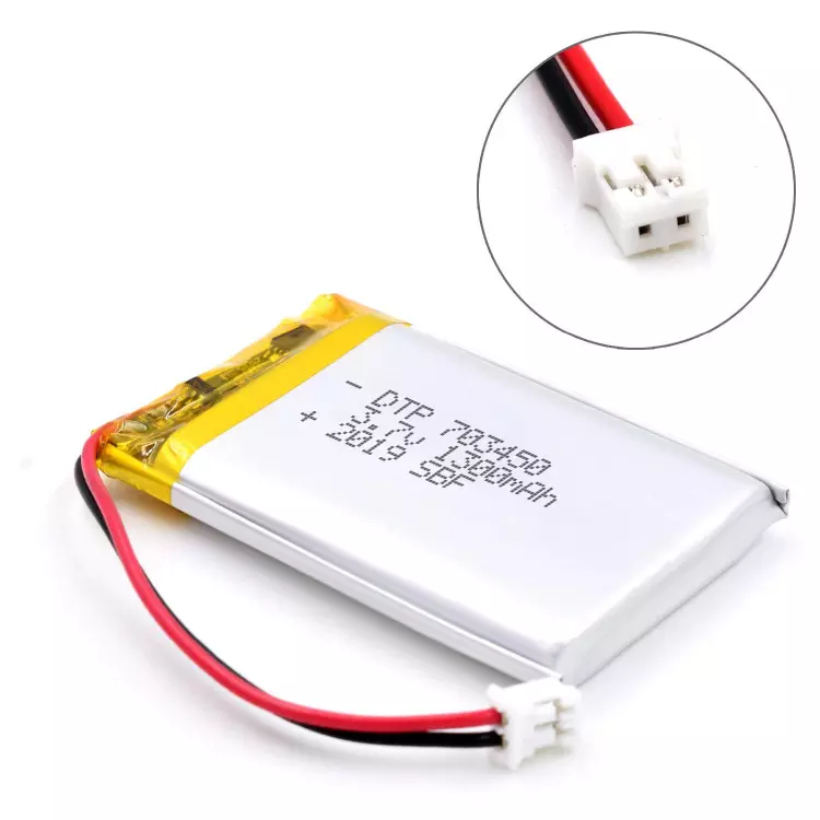 Lithium ion polymer 703450 rechargeable li polymer lipo battery 3.7v 1300mah with PCB