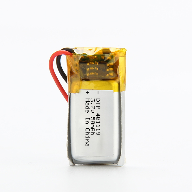 DTP 401119 Smallest Ultra Thin Rechargeable Lipo Battery 50mAh Lithium Polymer Batteries 3.7V