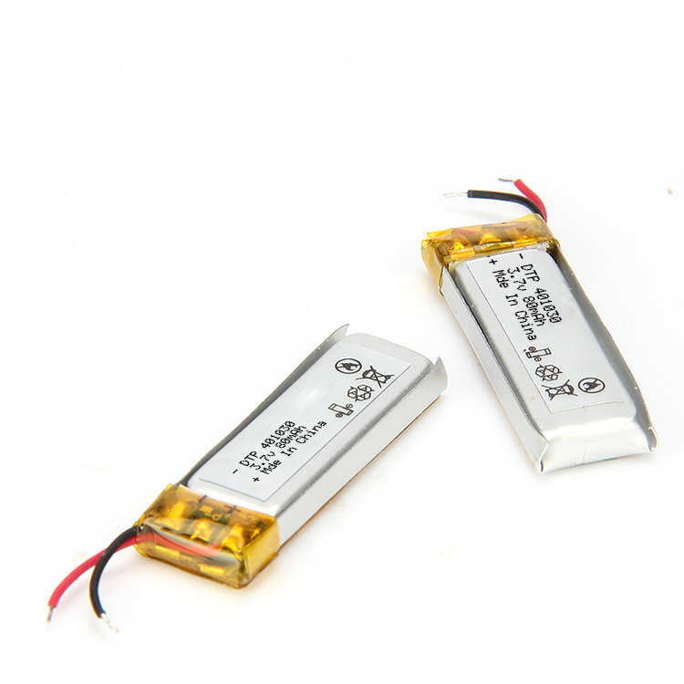 UL 401030 Ultra Thin Small Li-ion Polymer Battery 80mAh 3.7v Rechargeable Lipo Battery