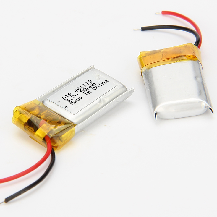 DTP 401119 Smallest Ultra Thin Rechargeable Lipo Battery 50mAh Lithium Polymer Batteries 3.7V