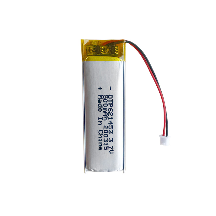 Rechargeable lipo battery 3.7V DTP 621453 500mAh lithium ion pouch cells polymer battery for GPS Smart Watch
