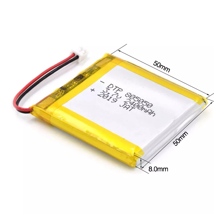 Customized cheaper price 805050 lipo battery 2400mah 3.7v rechargeable lithium ion polymer batteries